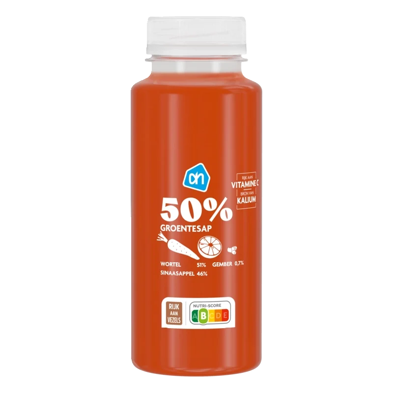 50% Groentesap wortel sinaas gember