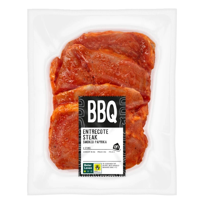 BBQ entrecote steak smoked paprika