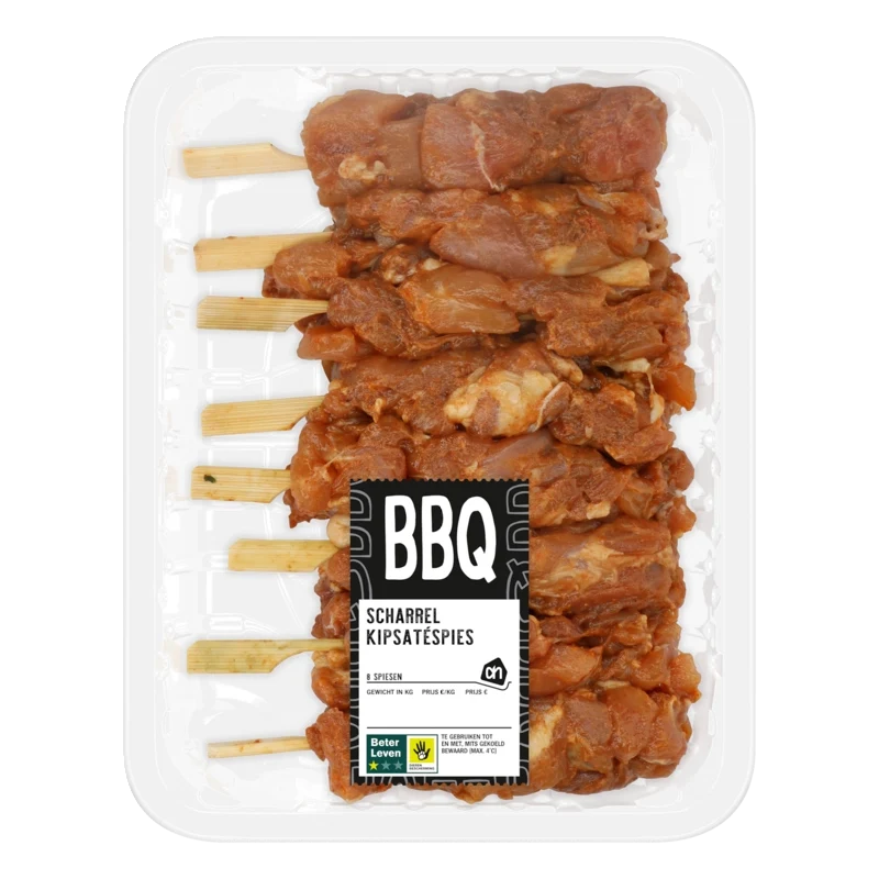 BBQ scharrel kipsaté grootverpakking