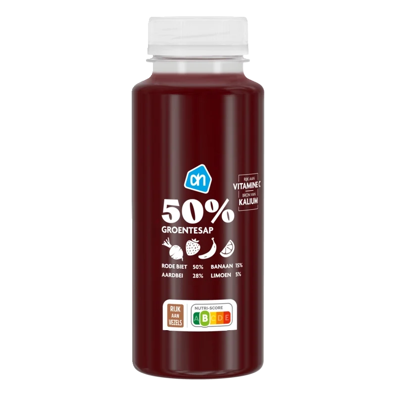 50% Groentesap rode biet aardbei banaan