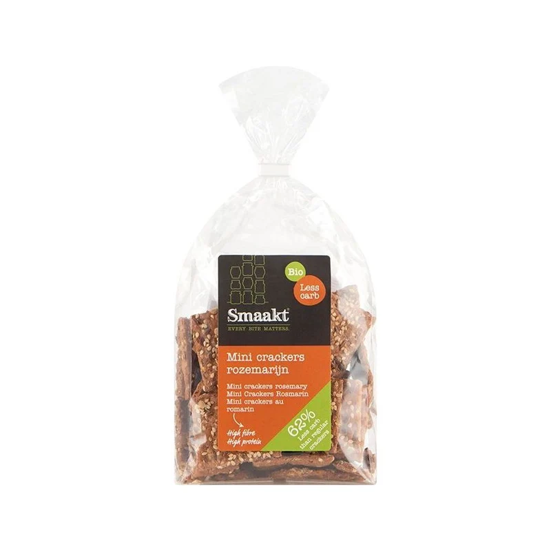 Smaakt Less Carb Minicrackers Rozemarijn 200 gram