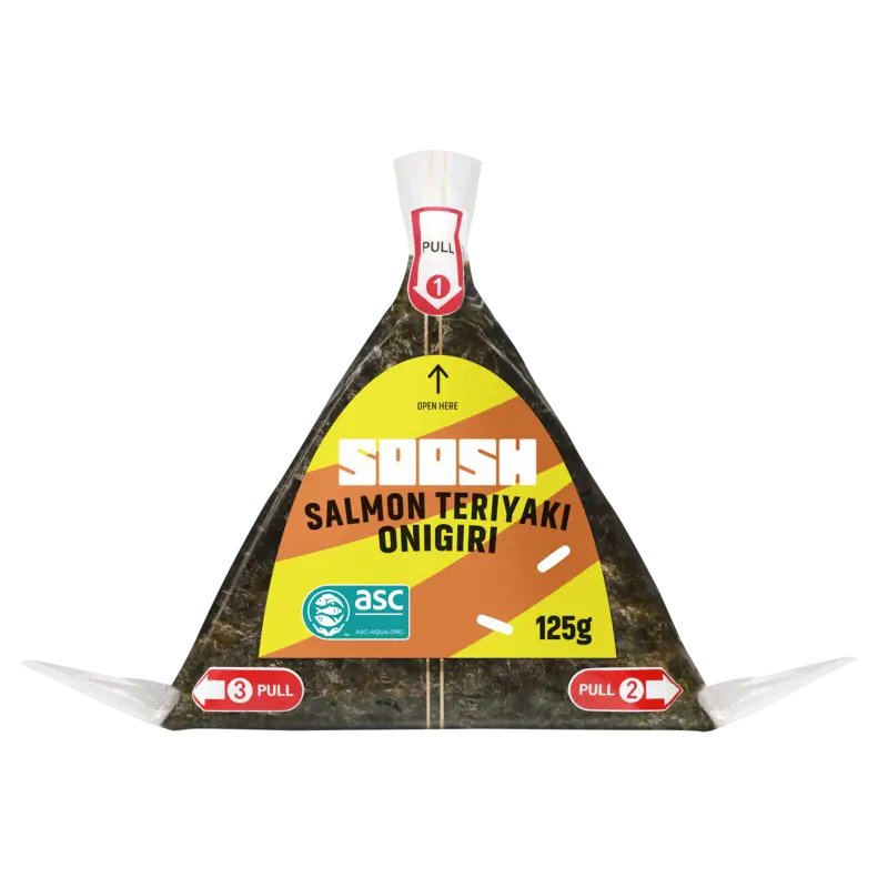 Soosh Zalmforel teriyaki onigiri