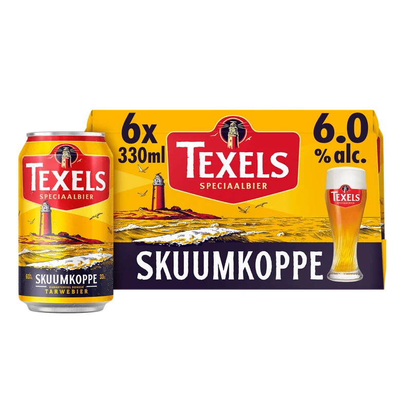 Texels Skuumkoppe bier blik