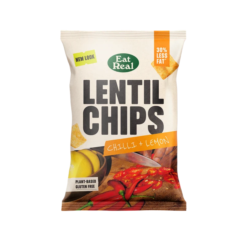 Eat Real Lentil Chips Chilli & Lemon 95 gram