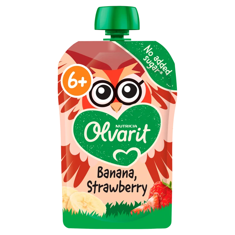 Olvarit 6+mnd Knijpfruit Banaan Aardbei
