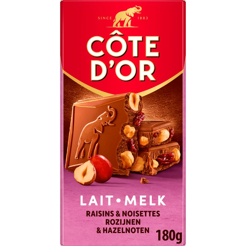 Côte d'Or Bloc Melk rozijn hazelnoot