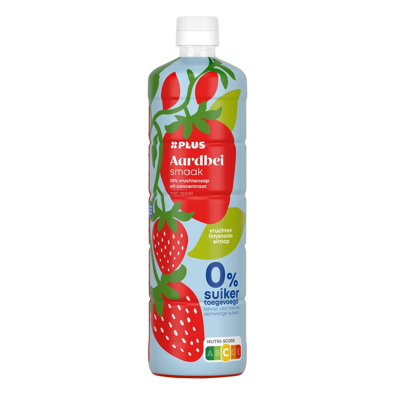 Limonadesiroop aardbei zero
