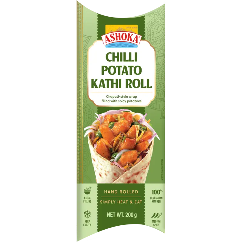 Ashoka Kathi roll chili aardappel