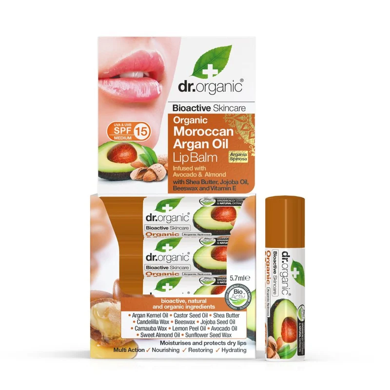 Dr. Organic Lipbalm Morrocan Argan Oil 5,7 ml