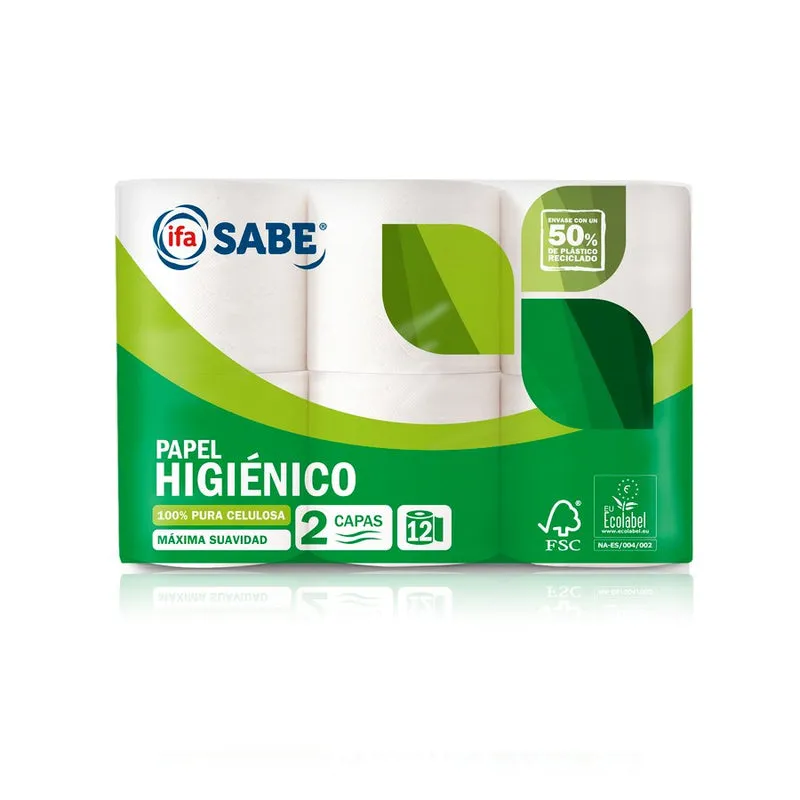 IFA-SABE PAPEL HIG. 12 ROLLOS BLANCO 2 CAPAS