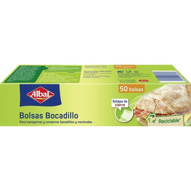 ALBAL BOLSITAS BOCADILLOS PAQ. 50 UND.