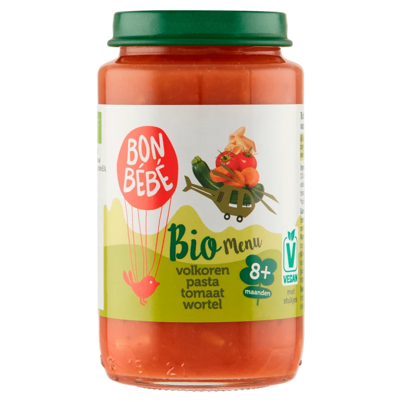 Bonbebe Bio M0811 volkoren pasta tomaat wortel