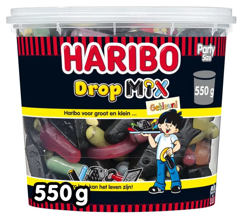 Haribo Dropmix gekleurd