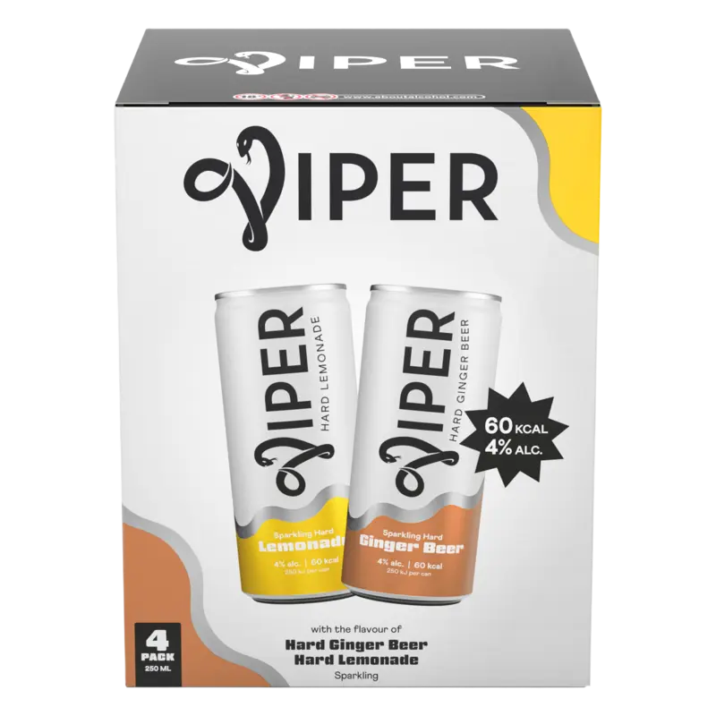 Viper Hard lemonade ginger beer 4-pack