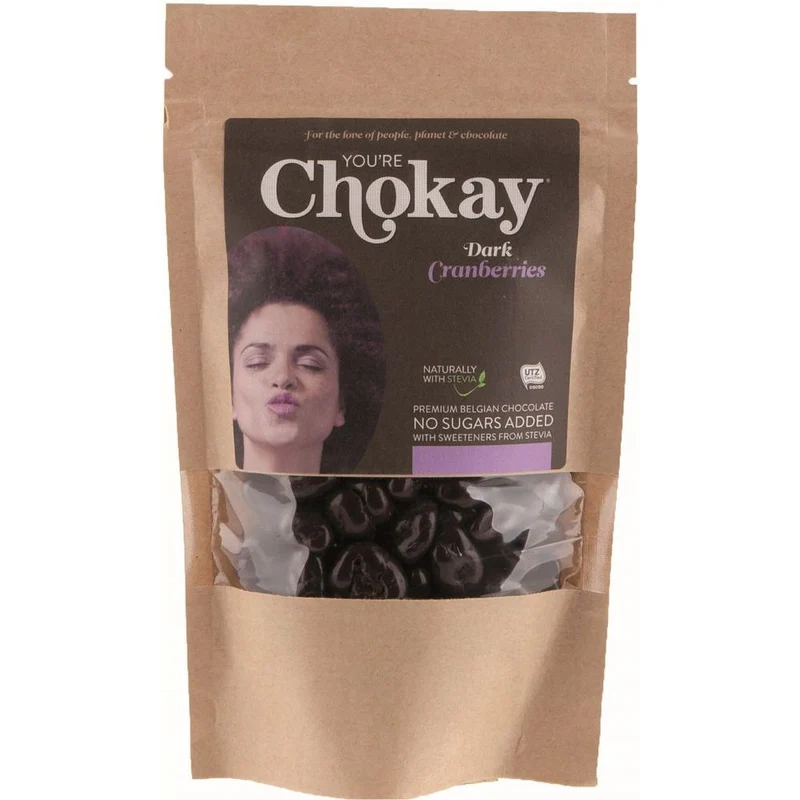 Chokay Puur Choco Cranberrys 110 gram