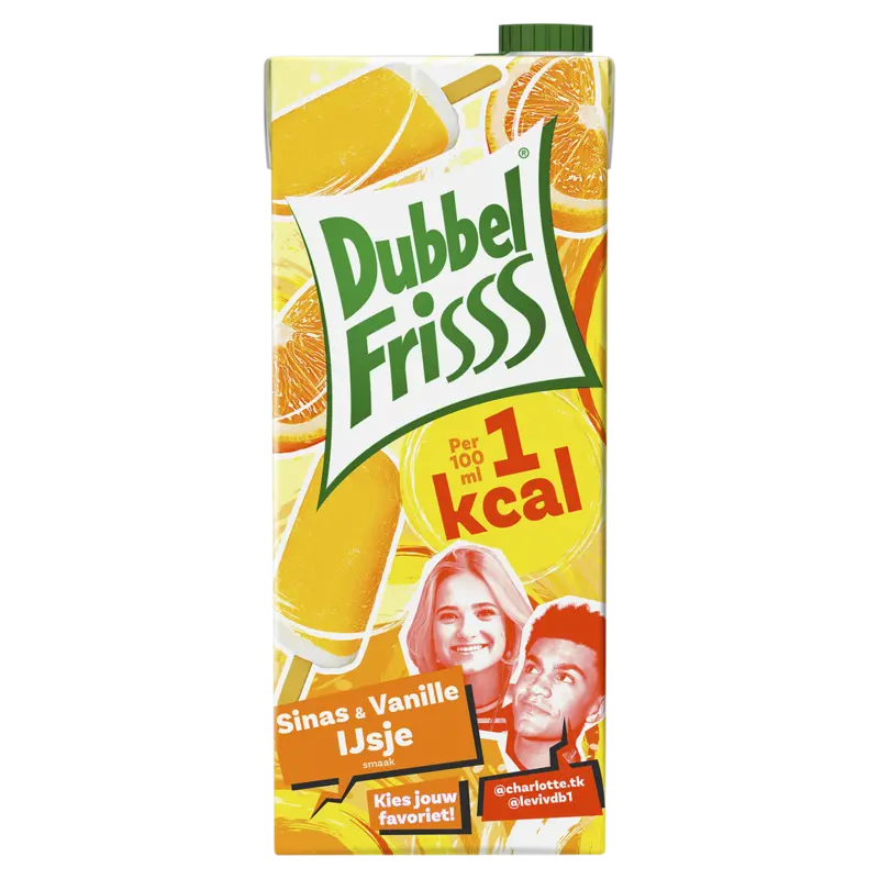 DubbelFrisss 1kcal sinas & vanille ijsje smaak