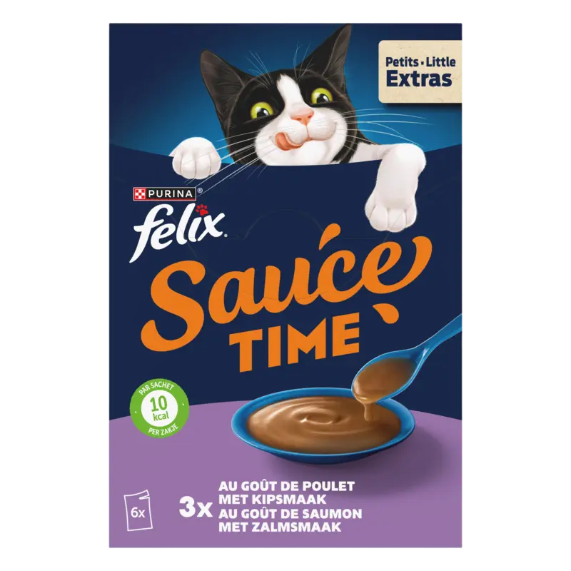Felix Sauce time met kip- of zalmsmaak