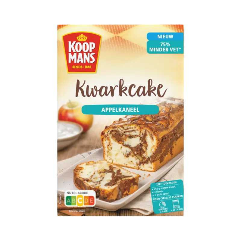 Koopmans Kwarkcake appelkaneel