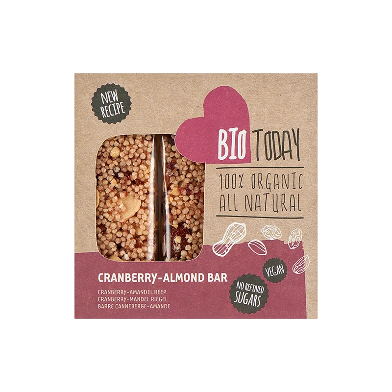 Biotoday Cranberry - Amandelrepen Biologisch 75 gram