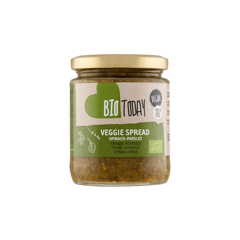 Biotoday Veggie Spread Spinazie & Peterselie Bio 235 gram