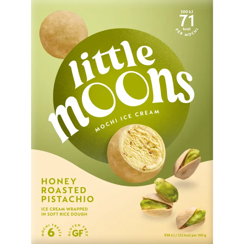 Little Moons Mochi ijs in honing pistache