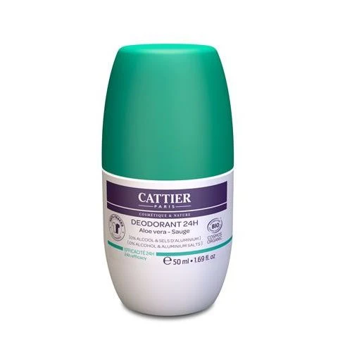 Cattier Aloe Vera & Salie Deoroller 24h 50 ml
