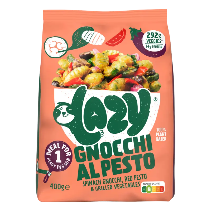 Lazy Gnocchi al pesto maaltijd