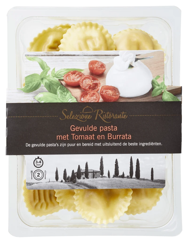 Selezione Ristorante Gevulde pasta met tomaat en burrata
