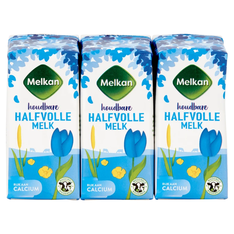 Melkan Houdbare halfvolle melk 6x200ml