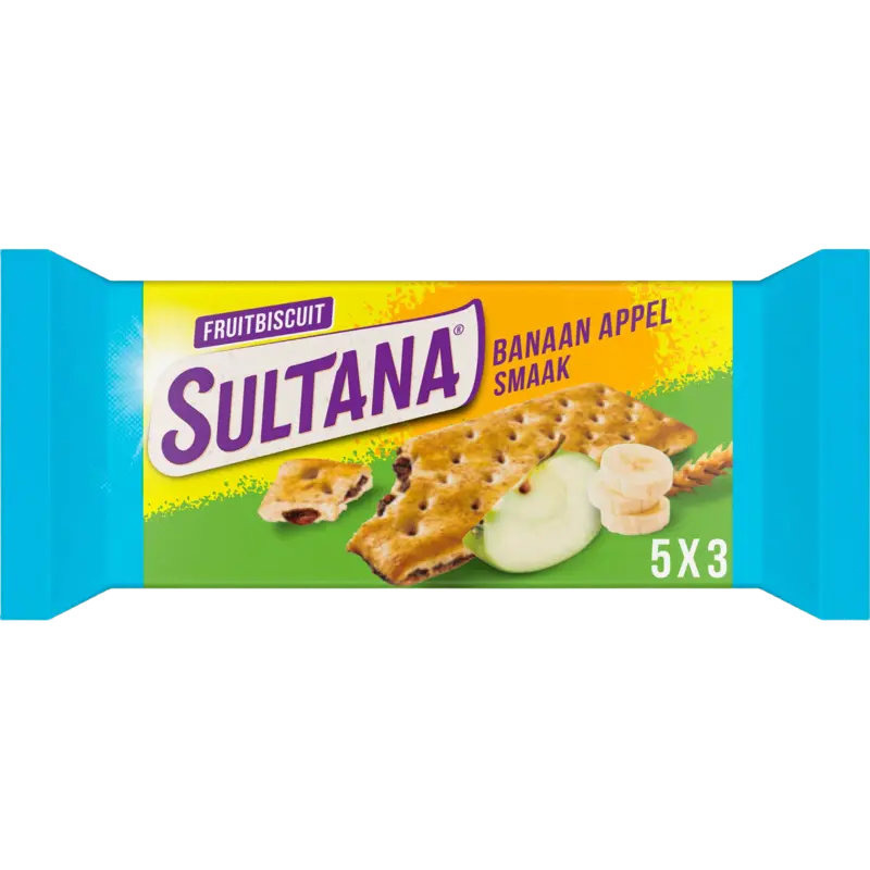 Sultana Fruitbiscuit banaan 30% minder suiker