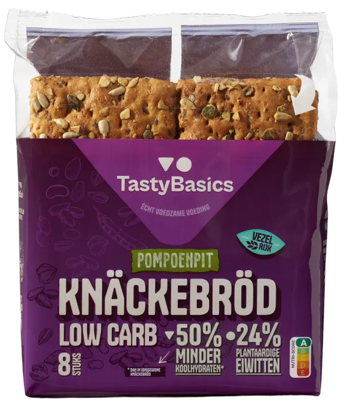 TastyBasics Low carb knäckebröd Pompoenpit