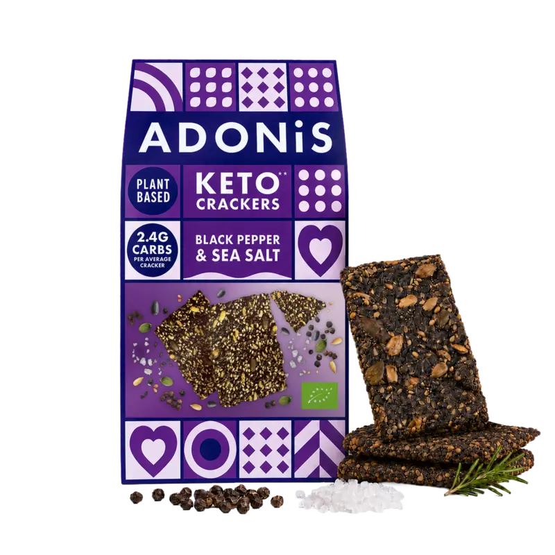 Adonis Keto cackers black pepper & sea salt