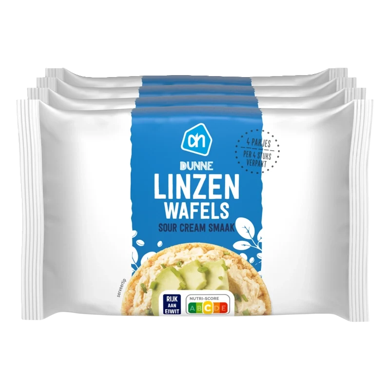 Dunne linzenwafels sourcream smaak 4pack