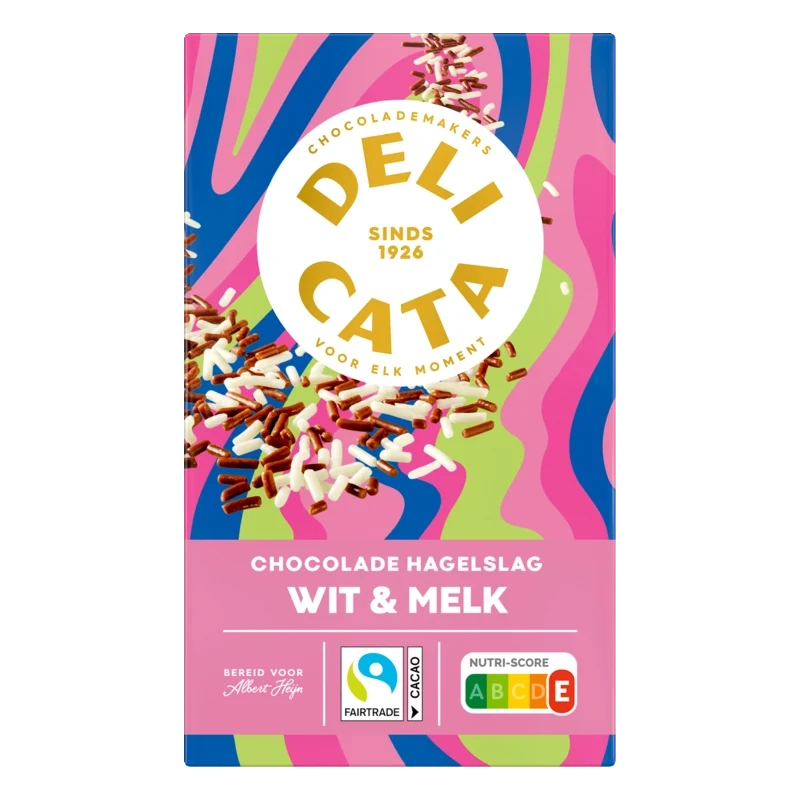 Delicata Chocolade hagelslag wit & melk