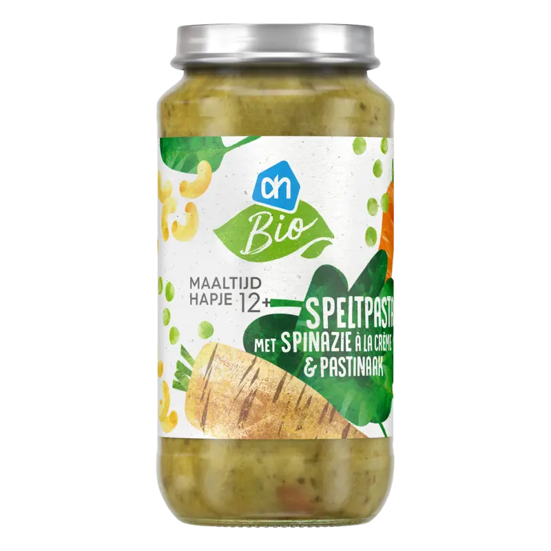 Biologisch Speltpasta spin a la creme pastin 12m+