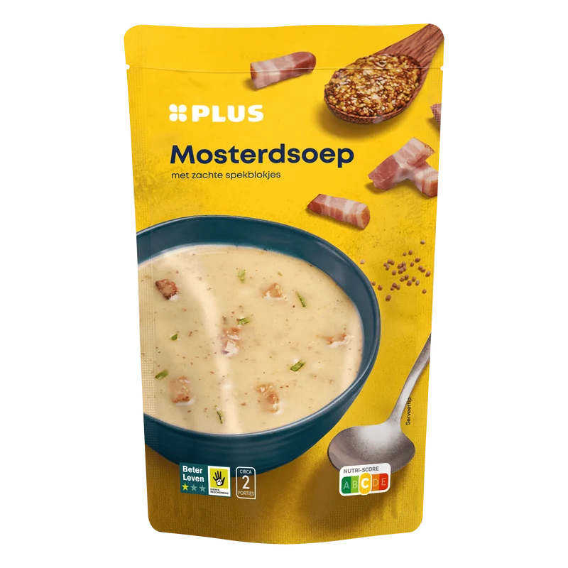 Mosterdsoep met spekjes