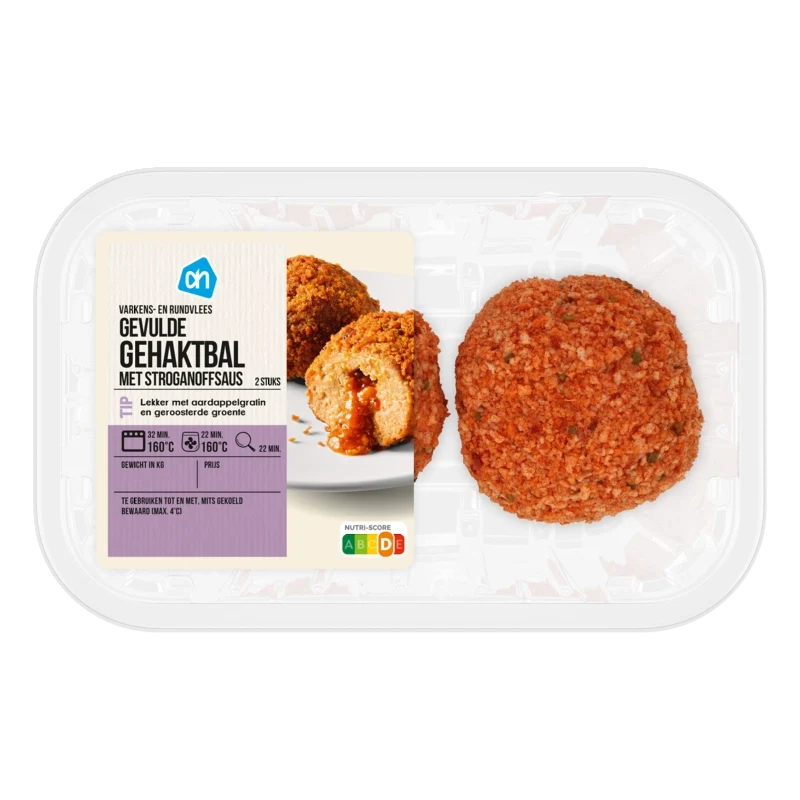 Gevulde gehaktballen met stroganoffsaus
