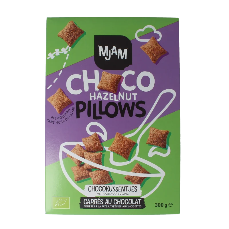 Mjam Choco pillows hazelnut bio 300 gram
