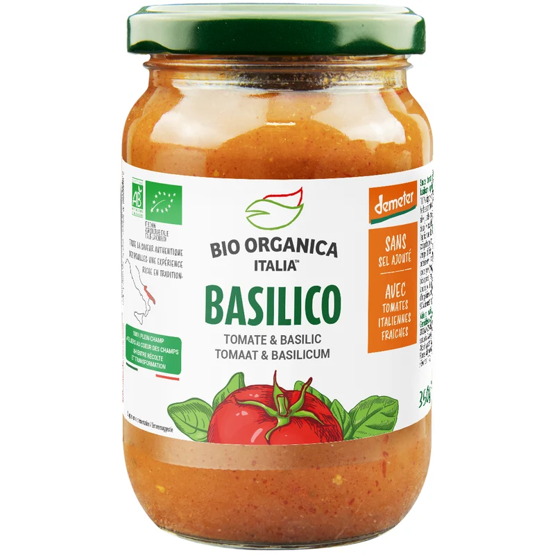 Bio Organica Pastasaus basilicum demeter 350 gram
