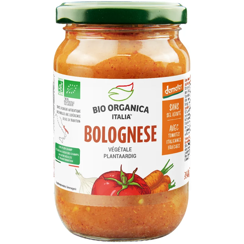 Bio Organica Pastasaus bolognese plantaardig demeter 350 gram
