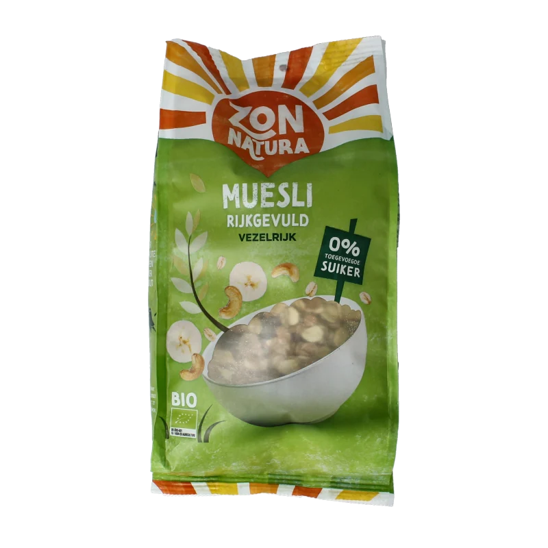Zonnatura Muesli rijk gevuld bio 475 gram