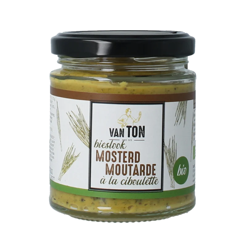 Van Ton Mosterd bieslook bio 170 gram