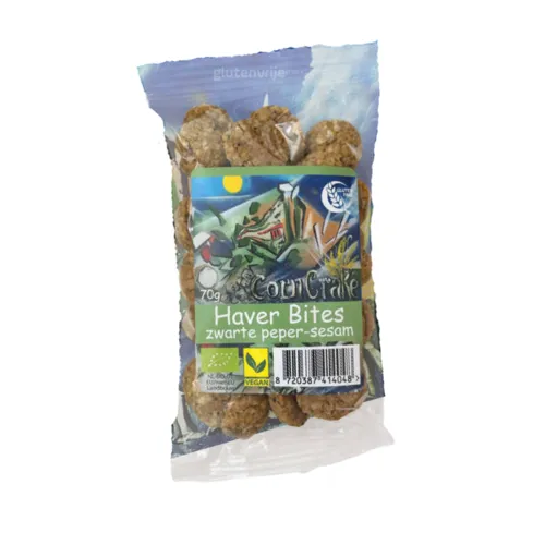 Corn Crake HaverBites Zwarte Peper Sesam Bio Organic 150 gram