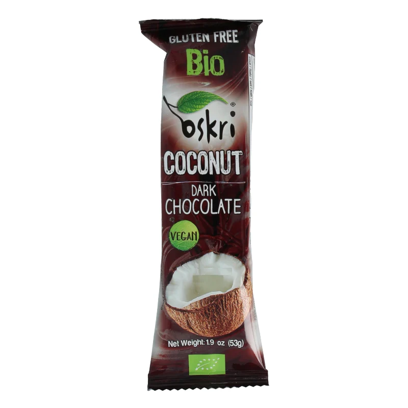 Oskri Chocolate dark coconut bio 53 gram