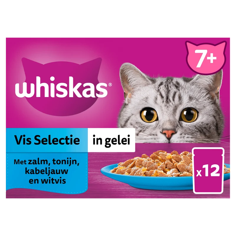 Whiskas 7+ Selectie in gelei - Vis