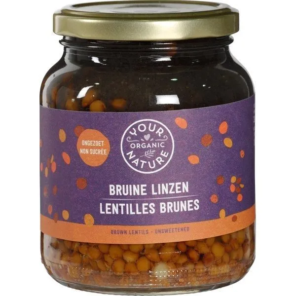 Your Organic Nature Bruine Linzen 360 gram