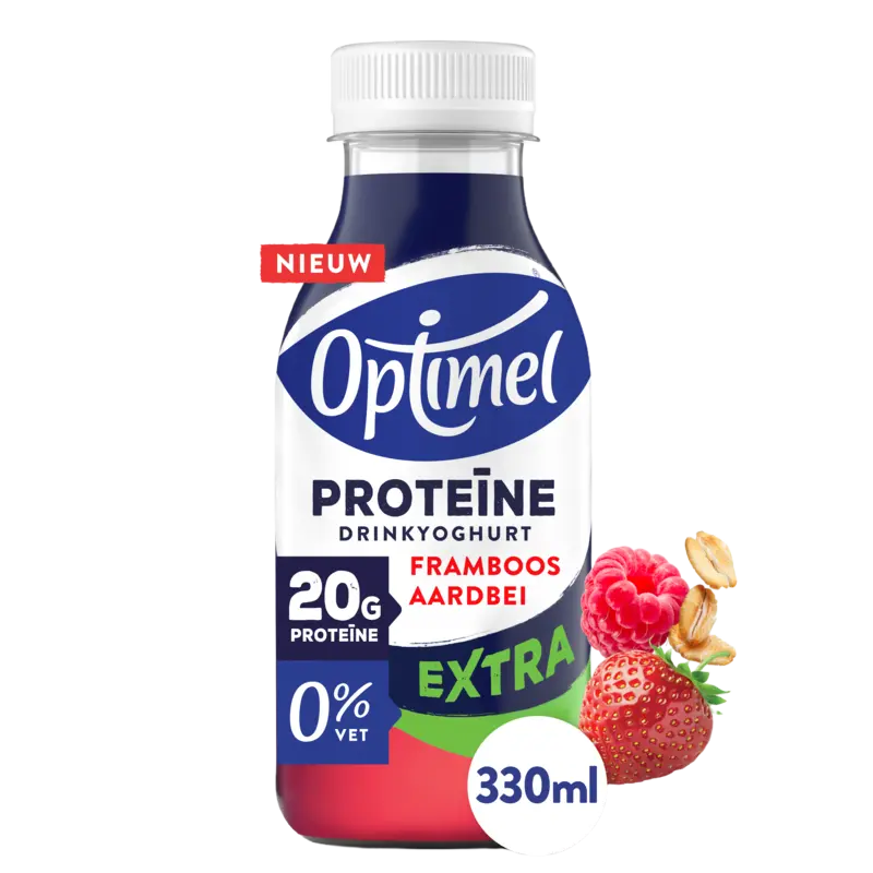 Optimel Proteine extra framboos aardbei