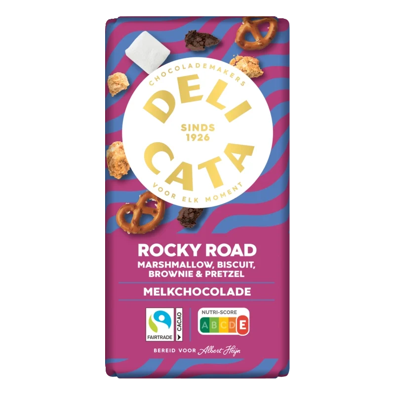 Delicata Reep rocky road melk chocolade