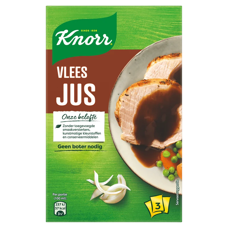Knorr Knorr Vleesjus Naturel 3x30G