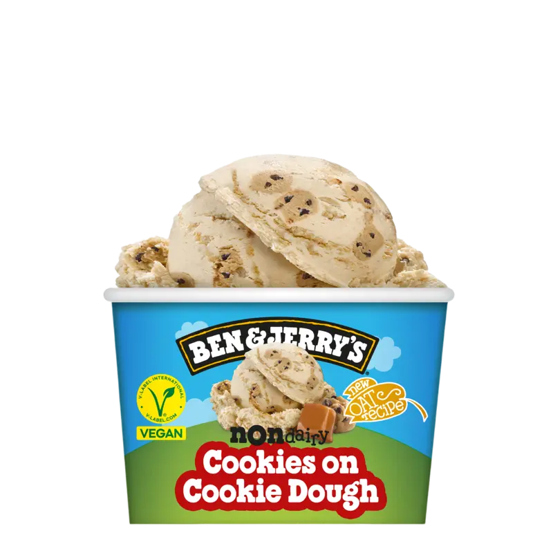 Ben & Jerry's Non-dairy cookies on cookie dough